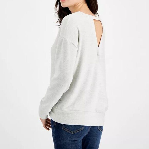 Hippie Rose Juniors' Cutout-Back Knit Top - Picture 3 of 4